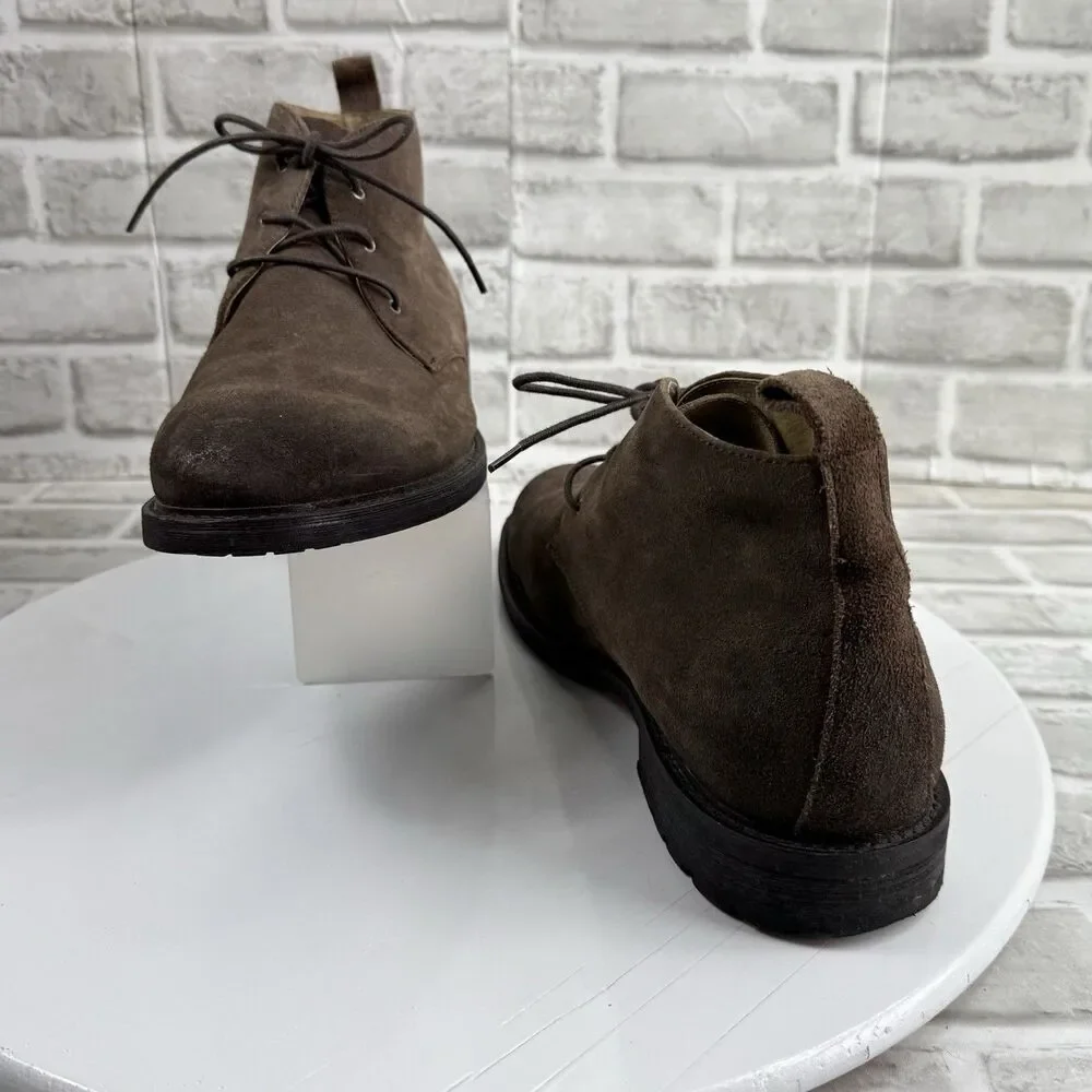 Banana Republic Men's Size 11.5 Brown Suede Distressed Chukka Ankle Boots